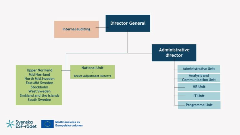 Organisational chart of the swedish esf council.